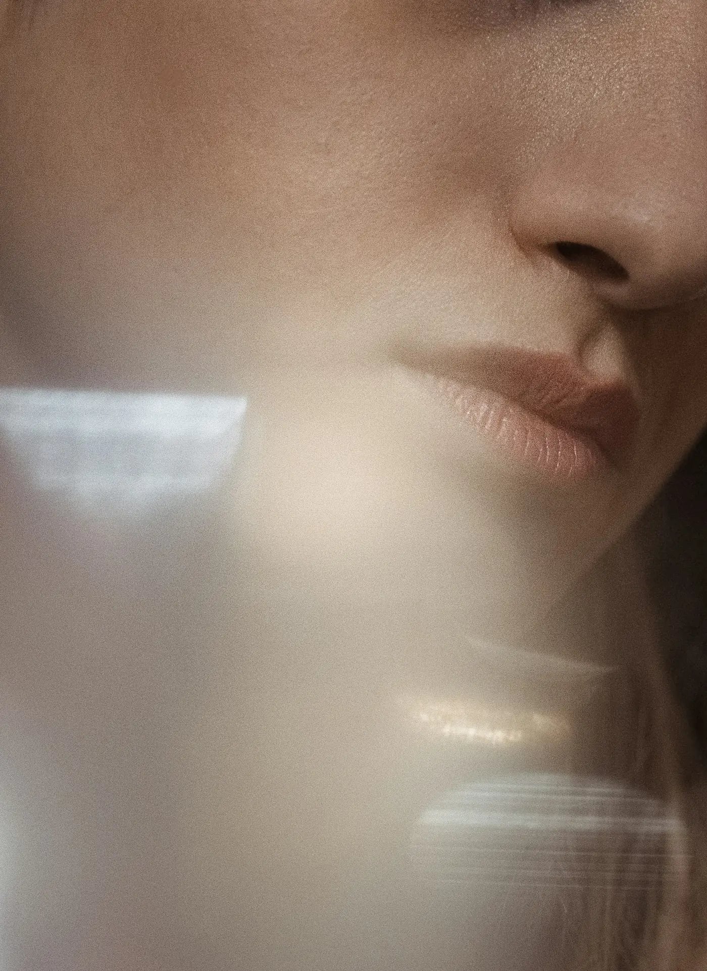 Detalhe de pele em luz suave